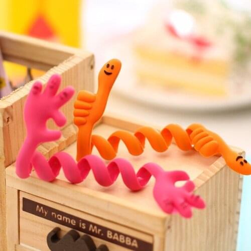 New 5pcs/lot Finger Expression Earphone Cable Organizer Cord Holder Cable Winder For iphone samsung Data line Protection
