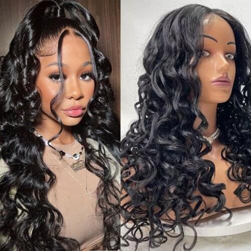 13*4 Lace Frontal Wig For Black Women Deep Curly Synthetic Lace Front Wigs Water Wet Wavy Heat Resistant Fiber Cosplay