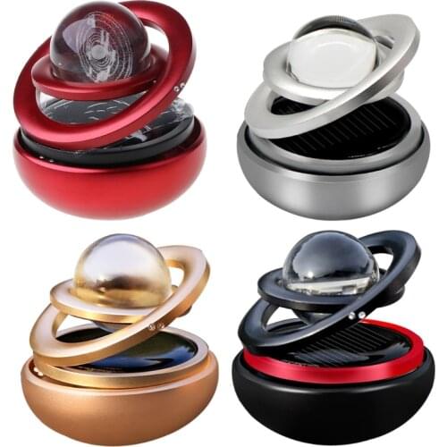 Solar Interstellar Double-ring Rotating Suspended Aromatherapy Air Conditioning Outlet Perfume Essential Oil Diffuser Locket