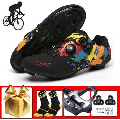 Professional Road Cycling Sneakers Add SPD-SL Pedals Men Women Bicycle Riding Shoes Self-locking Breathable Triathlon Footwear