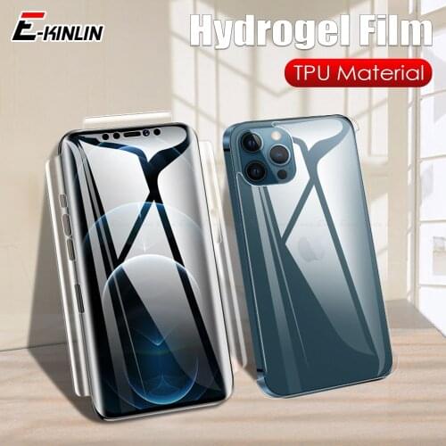 HD Clear Screen Rim Protector Soft TPU Frame Sticker Hydrogel Film For iPhone 12 11 Pro XS Max mini XR X SE 2020 8 7 Plus