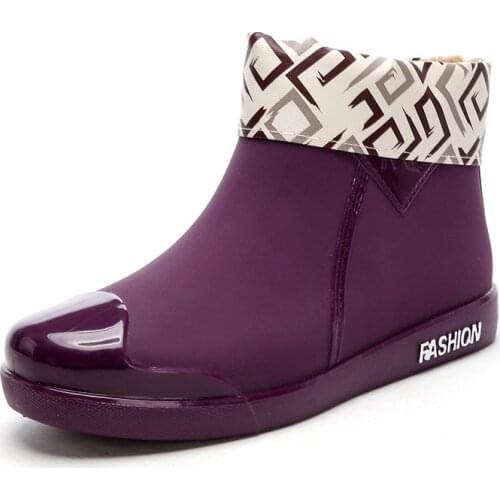 Chelsea Rain Shoes Woman Ankle Rainboots Rubber Boots Non-slip Water Shoes Female Galoshes Autumn winter women warm snow boots89
