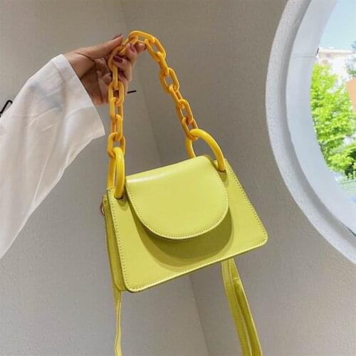 2021 New Colorful Small Square Women Handbags Chains PU Leather Shoulder Bags Messenger Bag Elegant Fashion Shopping bag
