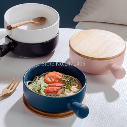 Nordic Bowl Single Ceramic Personality Creative Household Plate Good-looking Noodle Bowl Net Red Tableware Set Japanese Style