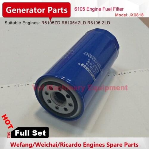 Weifang R6105ZD Diesel Engine Oil Filter for 75KW/93KVA 80KW/100KVA Chinese brand Diesel Generator Full Set Parts