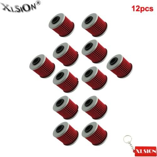 XLSION Aftermarket 12Pcs Oil Filter For # 15412-MGS-D21 Honda 700 Integra (DCT) Transmission SXS1000 Pioneer 1000 2nd Filter