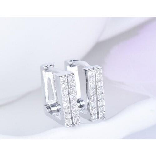 MENGYI Fashion Simplicity Square Clip Earring For Women High Quality Jewelry Girls Birthday Gift Daily Wear Earrings