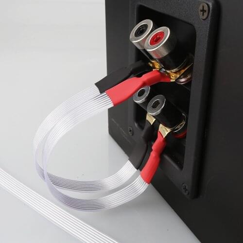 1set 15cm Silver Plated Jumper Cable DIY Audio Speaker Wire Banana To Spade Bridge Cable Flat silver jump cable