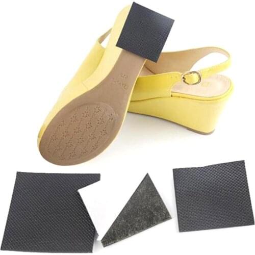 1 Pair Black Shoe Heel Protector Silent Pad High Heel Wear-resistant Sole Non-slip Stickers Self-adhesive Rubber Sticker Insole