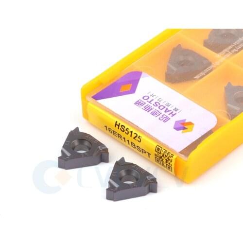 10 pcs 16IR 16ER 11BSPT 14BSPT 19BSPT HS5125 CNC Machine Tools High Quality Carbide Blade Turning Round Taper Pipe Thread insert