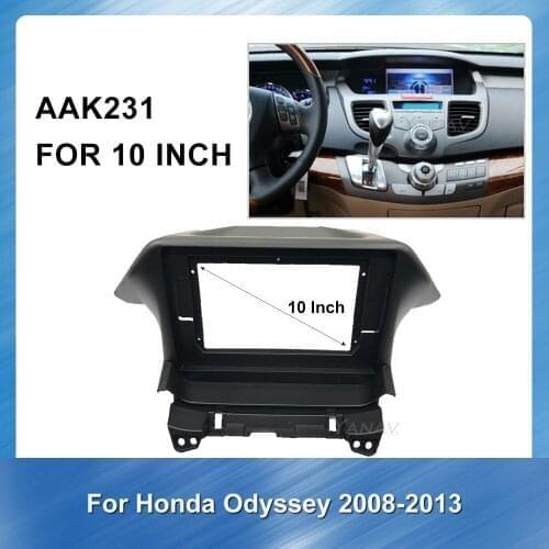 2 Din Car Radio Plastic Fascia Panel frame For Honda Odyssey 2008-2013 car GPS Navigation dvd Adaptor Refitting Kit frame Panel