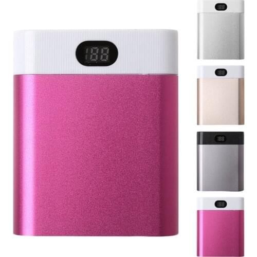 2 USB Ports 4x 18650 DIY Portable Battery Power Bank Case Box Holder LCD Display For PC Tablet Phone Charging 10166