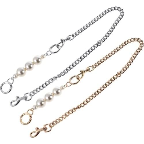 2Pcs DIY Purse Strap Extenders Replacement Chain Charm with Metal Buckle for Handbag Crossbody Shoulder Bag Decoration Accessory
