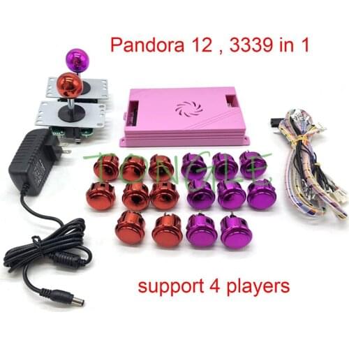 3339 in 1 Pandora Saga Box 12 DIY Arcade Kit game board 8 way joystick & copy sanwa Push Button for 2 Playes Arcade Machine