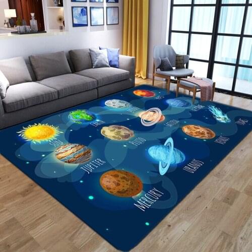 3D Planets in the solar system printing Carpets Space universe Carpets for living room bedroom Area Rugs Home kitchen Floor Mats