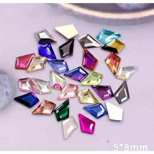 Swarovsky 40Pcs Nail Rhinestones Arrow drill Flat Back Bottom Shiny Crystal Gems Stone Beads 3D Nail Art Decorations