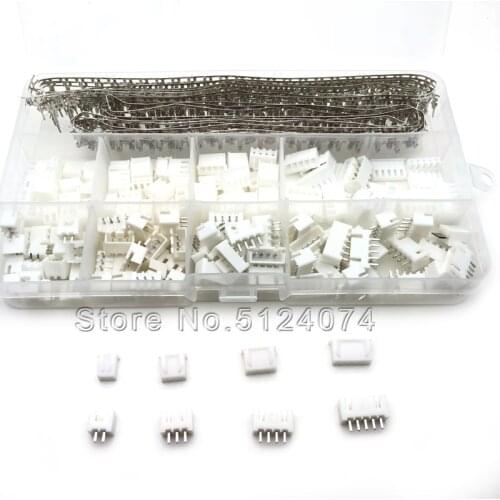 560pcs/lot DuPont XH2.54 2P/3P/4P/5P mixed kit Connector plug + straight needle + male + female terminal socket connector suit