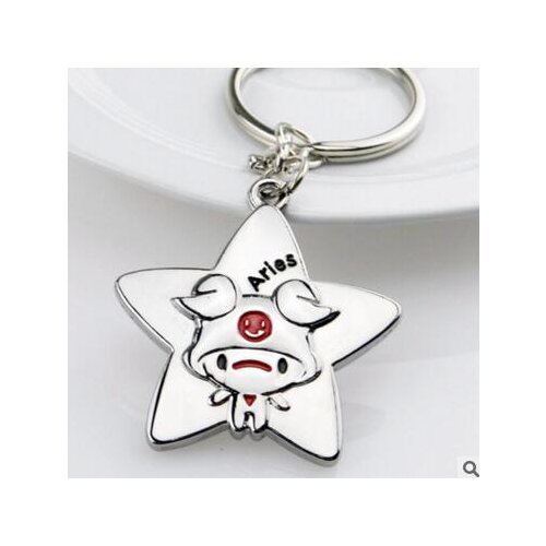 Free shipping can mix fashion metal Twelve constellation Aries key chain keychain key ring key holder