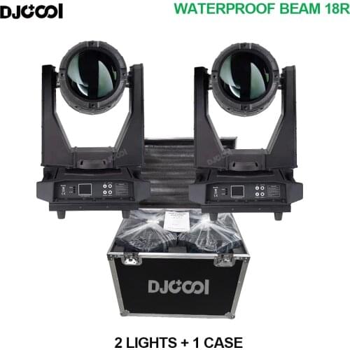 Free Duty Flight case 2x Lyre Beam 18R Waterproof Beam 380w Moving Head Light DJ Sound Equipment Stage Projector Beam Head Light