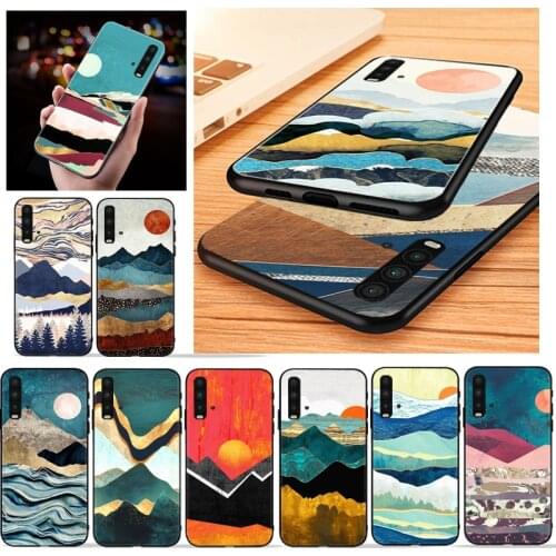 Sunset Illustration Phone Case For Xiaomi Redmi Note 9T 9S 9Pro MAX 5G 10 10Pro 10T 10S Note10 Pro Max Concise Art Coque