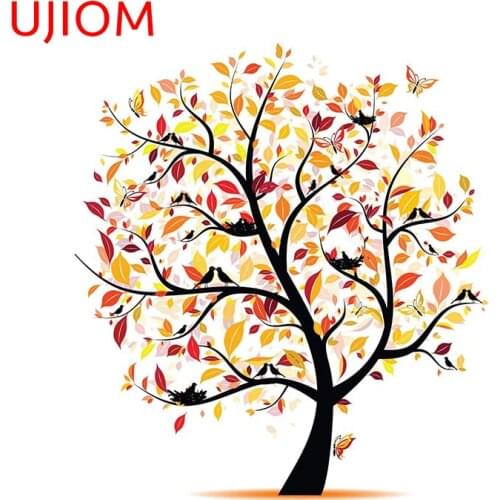 UJIOM The Autumn Tree Decor Decals Poster Customizable Cartoon Anime Living Room Decor Bedroom Accessories Wall Stickers