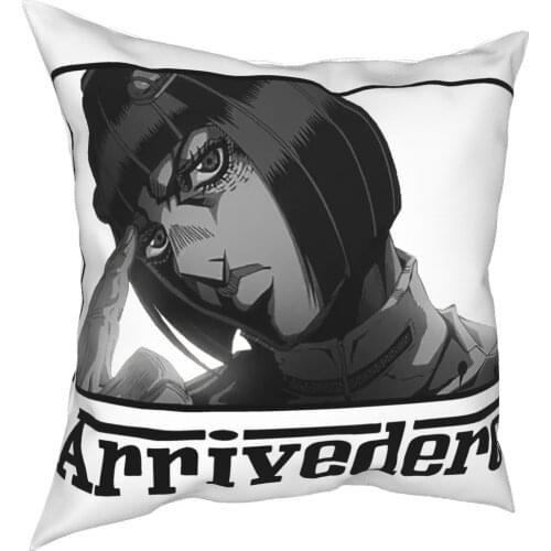 JoJo Bizarre Adventure Pillowcase Printed Polyester Cushion Cover Decoration Arrivederci Throw Pillow Case Cover Seat 40*40cm