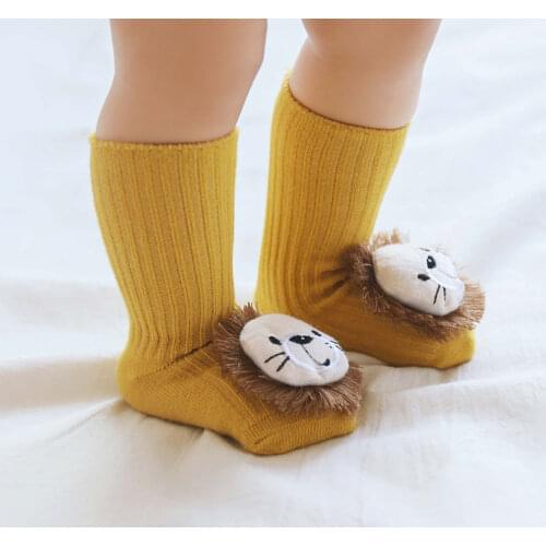 Baby Socks Kids Toddler Socks Cute Cartoon Doll 0-3 Years Boys And Girls Floor Sock Anti Slip Soft Cotton Child Bebe Foot Cover
