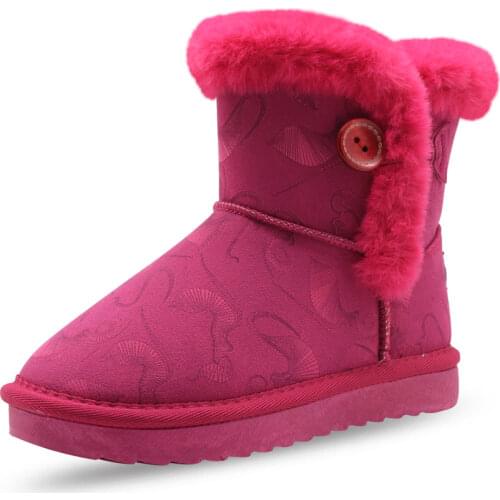 Apakowa Kids Boy Winter Snow Boots 3 Colors Childrens Suede Leather Warm Shoes Fluff Lining Ankle Boots Autumn Winter Shoes