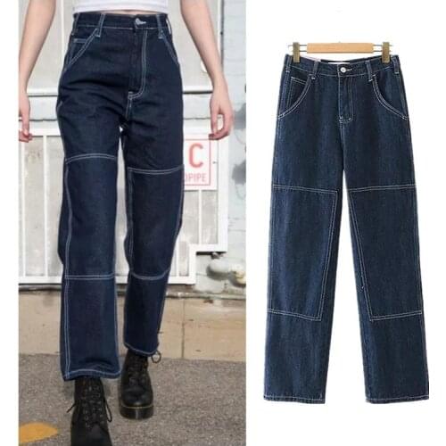 Jeans trousers female outfit wide-legged pants show thin straight of new fund of autumn winters is loose jeans