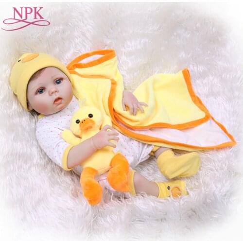 NPK Handmade Full Silicone Vinyl Adorable Lifelike toddler Baby Bonecas Girl Kid Bebe doll 55CM Toys Reborn Menina de Silicone