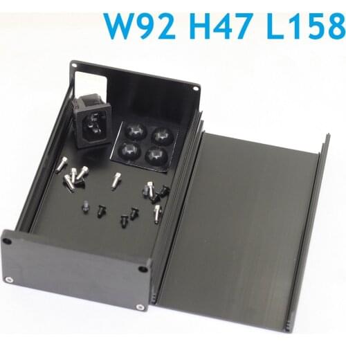 Mini Size W92 H47 D158 All Aluminum Case DAC Preamplifier Chassis AMP Shell Case DIY Box 0905
