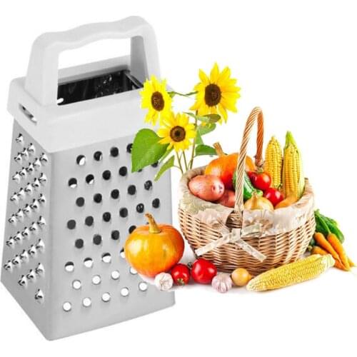 Multifunctional 4 Sides Grater Slicer Stainless Steel Handheld Potatoes Grater