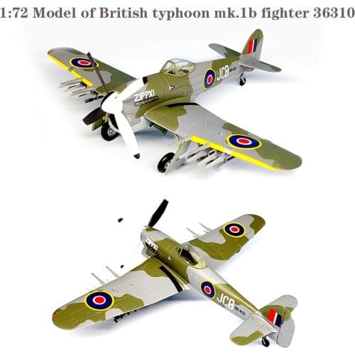 1:72 Fighter model of British typhoon mk.1b during World War II Finished product collection model 36310