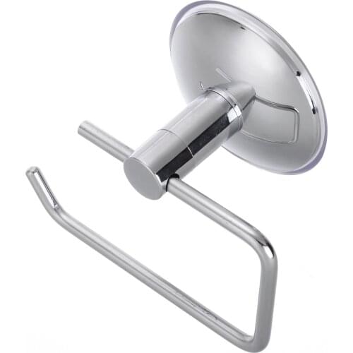 1pc 170 x 140mm ABS PVC Stainless Steel Toilet Roll Tissue Wall Hanger For Bathroom Towel Rack With Suction Cup Paper Holder