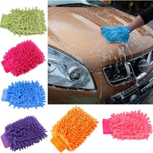 1pc New Ultrafine Fiber Chenille Anthozoan Car Wash Gloves Car Washer Supplies