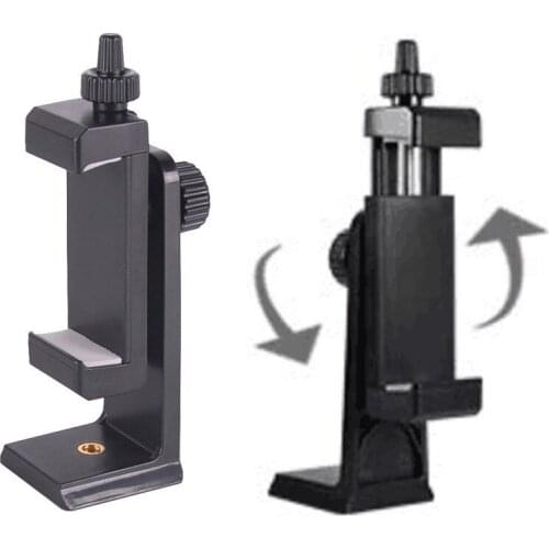 360 Degree Rotate Cell Phone Stand Vertical Bracket Smartphone Clip Holder 360 Adapter Tripod Mount for IPhone X Samsung Xiaomi