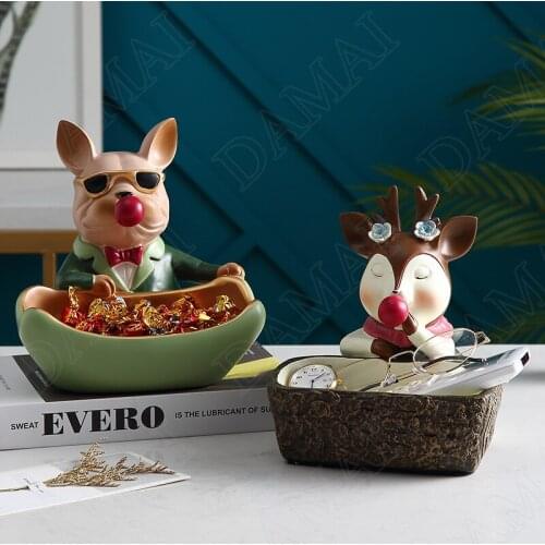 Creativity Resin Storage Box Bedroom Jewelry Cosmetic Container Living Room Key Glasses Organizer Plates Home Decoration Modern