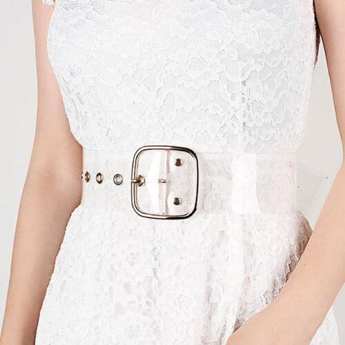 Women Waist Belt Resin Transparent Long Belt Dress Band Belt Heart Pin Buckle Cinturon Mujer Cinturones Para Hombr Leather Strap