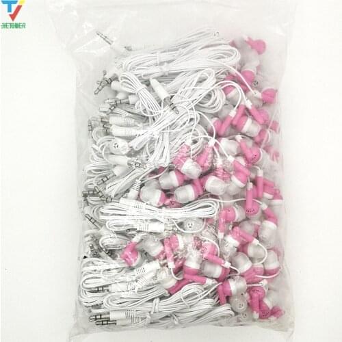 Cheapest Disposable Earphones for Bus or Train or Plane for School Gift One Time Use Black Colorful Color 300pcs/lot