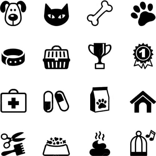 Pet Shop Window Decoration Vinyl Wall Sticker Dog food Decal Grooming Salon Decals animal Salon Art Decal Bedroom Decor HQ060