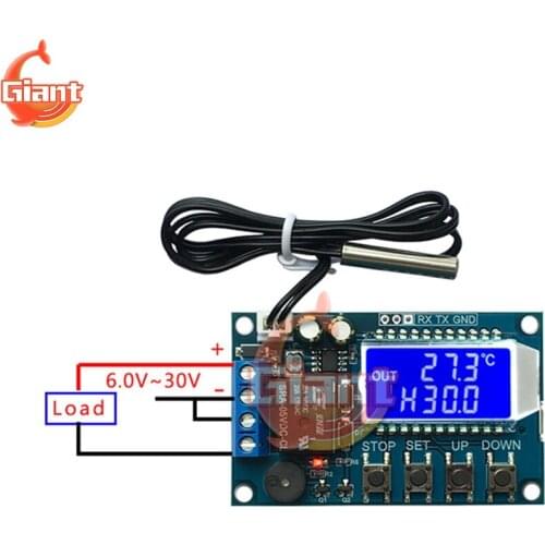 XY-T01 Digital Thermostat DC6.0-30V Temperature Controller Regulator Car Auto Incubator Heating Cooling Control Switch DC 12V