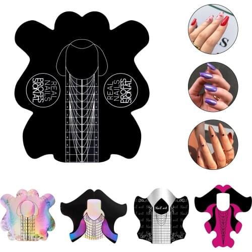 1Set Nail Forms Extension Tips Guide Extension French DIY Tool Acrylic UV Gel Nail Art Tools Builder Sticker Sculpting