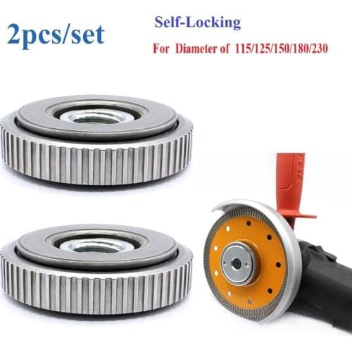 1pcs/2pcs M14 Thread Replacement Angle Grinder Chuck Tools Angle Grinder Inner Outer Flange Nut Set Tools Quick Clamping Quick R