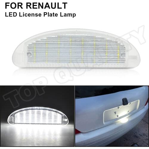 1PC Canbus Error Free Xenon White LED License Plate Light Lamps For Renault Clio MK2 1998-2005 For Twingo 1 1993-2007