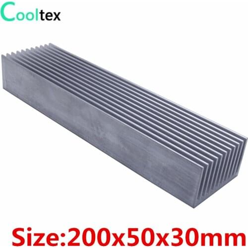 10pcs/lot) High power 200x50x30mm radiator Aluminum heatsink cooling for LED Electronic computer heat dissipation