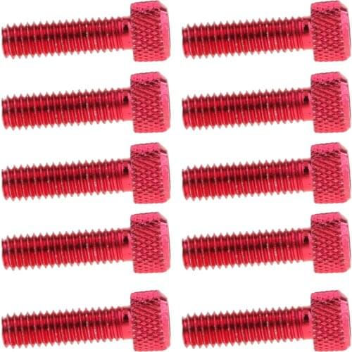 10pcs M6 x 20mm Pitch Alloy Steel Hex Bolt Socket Head Cap Screws Red high quality aluminum alloy strength corrosion resistance