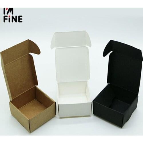 20pcs/lot new 19 sizes Black cardboard box,brown kraft carton soap packing gift paper box,white jewelry gift packaging paper box