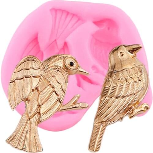 3D Craft Birds Silicone Molds Cupcake Topper Fondant Cake Decorating Tools Jewelry Resin Clay Candy Chocolate Gumpaste Moulds