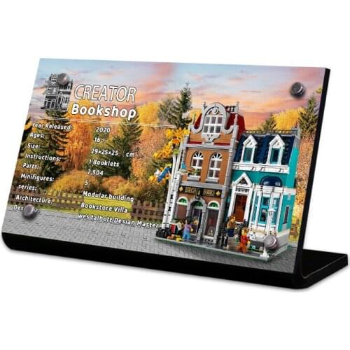 Acrylic Display Stand Brand for Creator Bookshop 10270 Modular Building Blocks