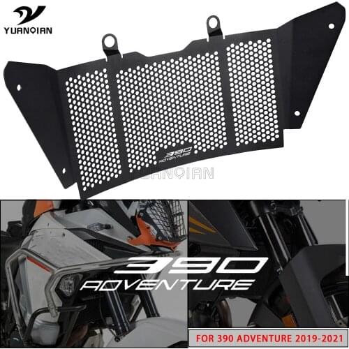 390ADVENTURE Black Motorcycle Accessories Radiator Guard Protector Grille Grill Cover FOR 390 ADVENTURE ADV 390ADV 2019-2021 20